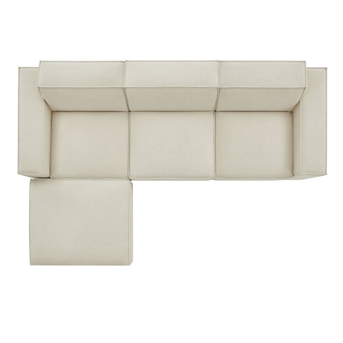 Restore 4-Piece Performance Fabric Upholstered Modular Sofa Set with Ottoman by Modway - accessory view