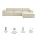 Restore 4-Piece Performance Fabric Upholstered Modular Sofa Set with Ottoman by Modway - side view