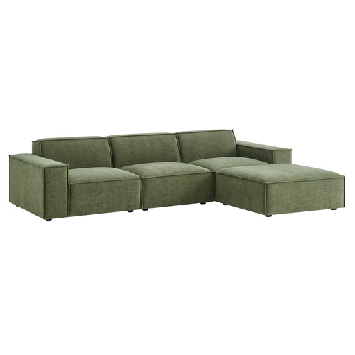 Restore 4-Piece Performance Fabric Upholstered Modular Sofa Set with Ottoman by Modway - view 28