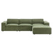 Restore 4-Piece Performance Fabric Upholstered Modular Sofa Set with Ottoman sectional sofa dimensions and measurements