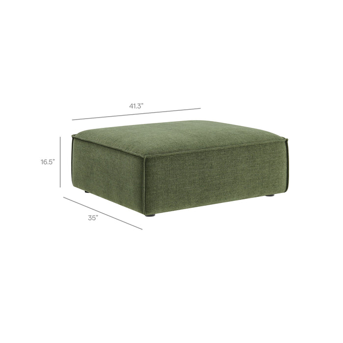 Restore 4-Piece Performance Fabric Upholstered Modular Sofa Set with Ottoman sectional sofa side view