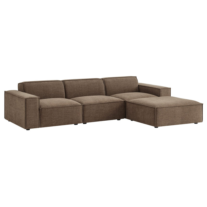 Restore 4-Piece Performance Fabric Upholstered Modular Sofa Set with Ottoman sectional sofa