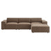 Restore 4-Piece Performance Fabric Upholstered Modular Sofa Set with Ottoman sectional sofa side view