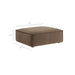 Restore 4-Piece Performance Fabric Upholstered Modular Sofa Set with Ottoman sectional sofa back view