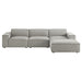Restore 4-Piece Performance Fabric Upholstered Modular Sofa Set with Ottoman sectional sofa back view