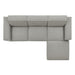 Restore 4-Piece Performance Fabric Upholstered Modular Sofa Set with Ottoman sectional sofa seating detail