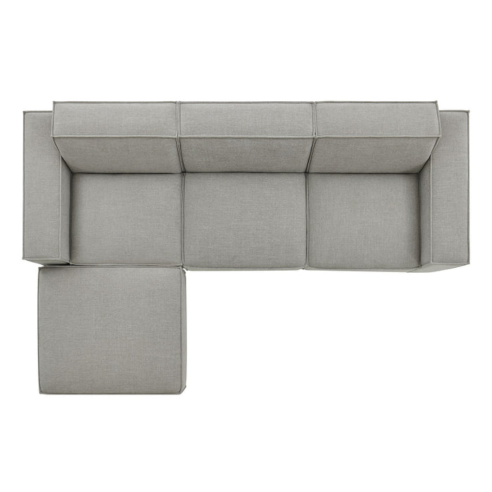 Restore 4-Piece Performance Fabric Upholstered Modular Sofa Set with Ottoman sectional sofa