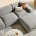 Restore 4-Piece Performance Fabric Upholstered Modular Sofa Set with Ottoman sectional sofa angle view