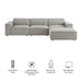 Restore 4-Piece Performance Fabric Upholstered Modular Sofa Set with Ottoman sectional sofa back view
