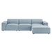 Restore 4-Piece Performance Fabric Upholstered Modular Sofa Set with Ottoman by Modway - view 24