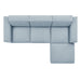 Restore 4-Piece Performance Fabric Upholstered Modular Sofa Set with Ottoman by Modway - view 25