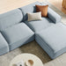 Restore 4-Piece Performance Fabric Upholstered Modular Sofa Set with Ottoman by Modway - view 23