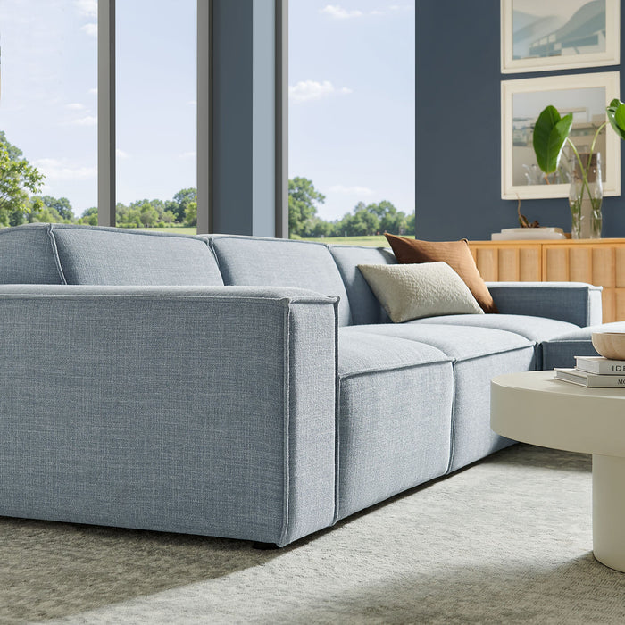 Restore 4-Piece Performance Fabric Upholstered Modular Sofa Set with Ottoman by Modway - view 22