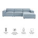 Restore 4-Piece Performance Fabric Upholstered Modular Sofa Set with Ottoman by Modway - view 16