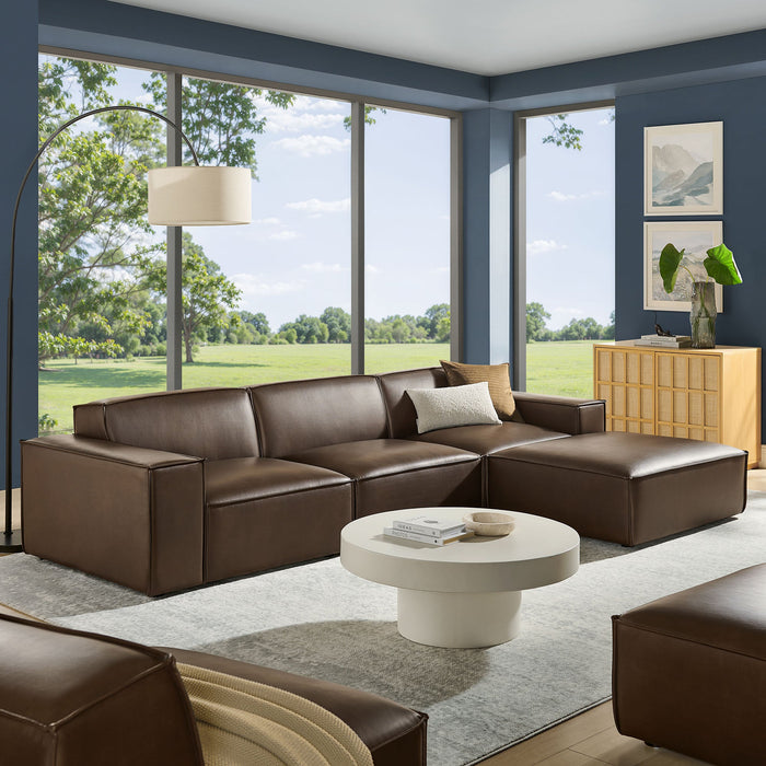 Restore 4-Piece Vegan Leather Modular Sofa Set with Ottoman by Modway - accessory view