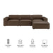 Restore 4-Piece Vegan Leather Modular Sofa Set with Ottoman by Modway - product label