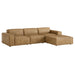 Restore 4-Piece Vegan Leather Modular Sofa Set with Ottoman by Modway - angle view