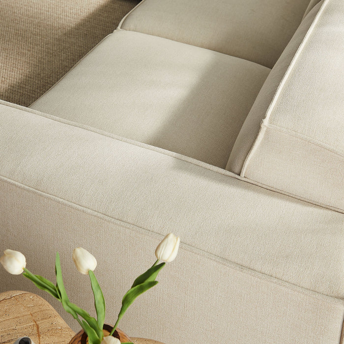Restore 5-Piece Performance Fabric Upholstered Modular L-Shaped Sofa by Modway - top view