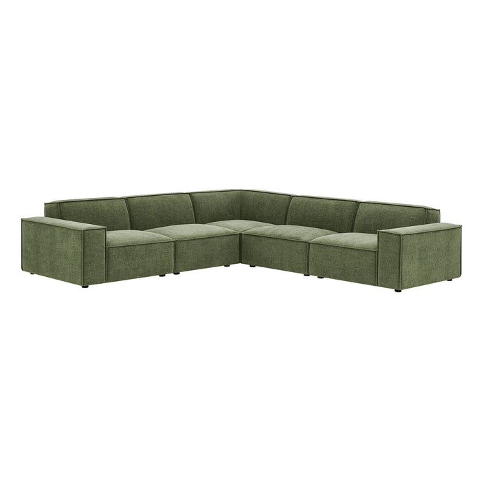 Restore 5-Piece Performance Fabric Upholstered Modular L-Shaped Sofa sectional sofa angle view