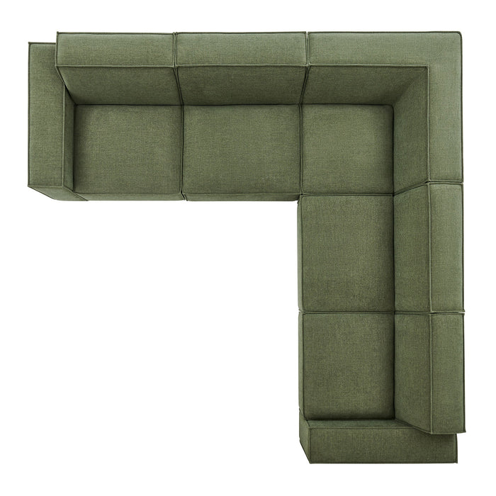 Restore 5-Piece Performance Fabric Upholstered Modular L-Shaped Sofa sectional sofa seating detail