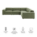 Restore 5-Piece Performance Fabric Upholstered Modular L-Shaped Sofa sectional sofa back view