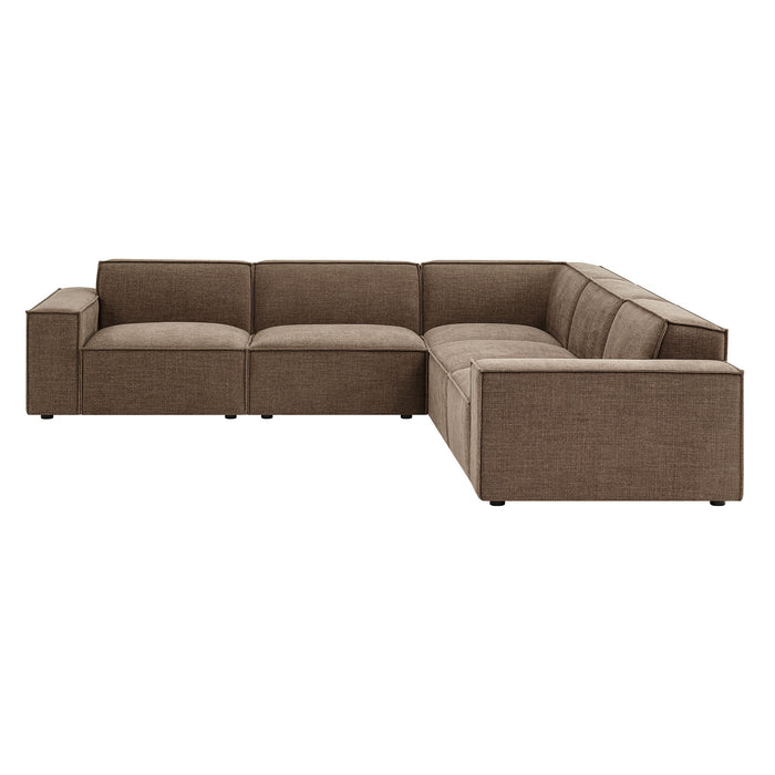 Restore 5-Piece Performance Fabric Upholstered Modular L-Shaped Sofa sectional sofa detail close-up