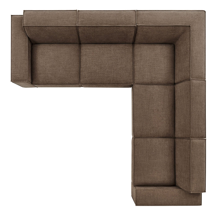 Restore 5-Piece Performance Fabric Upholstered Modular L-Shaped Sofa sectional sofa lifestyle shot