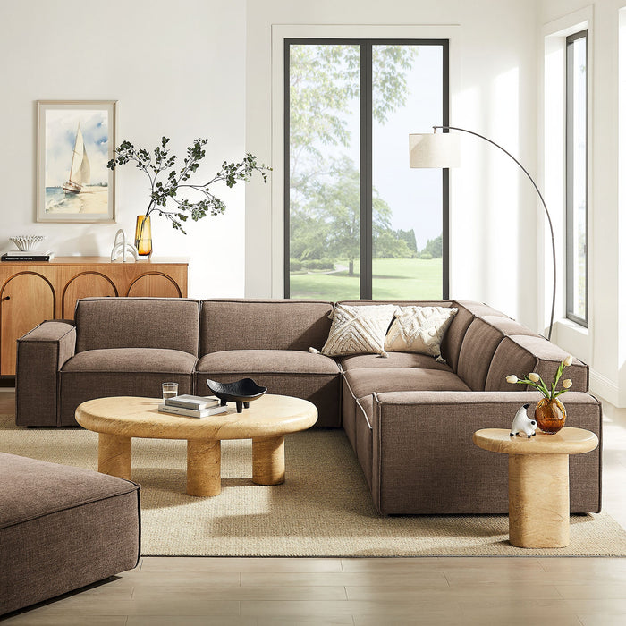 Restore 5-Piece Performance Fabric Upholstered Modular L-Shaped Sofa by Modway - view 25