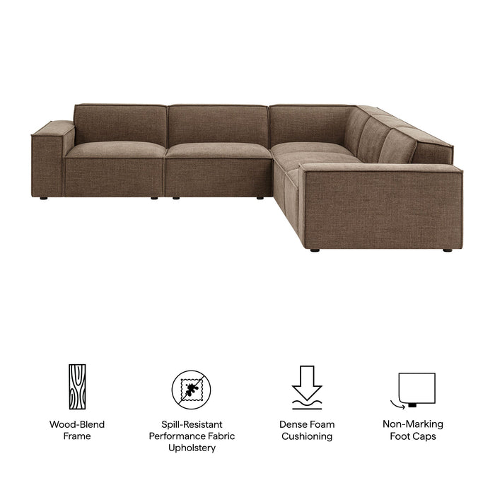 Restore 5-Piece Performance Fabric Upholstered Modular L-Shaped Sofa by Modway - view 27