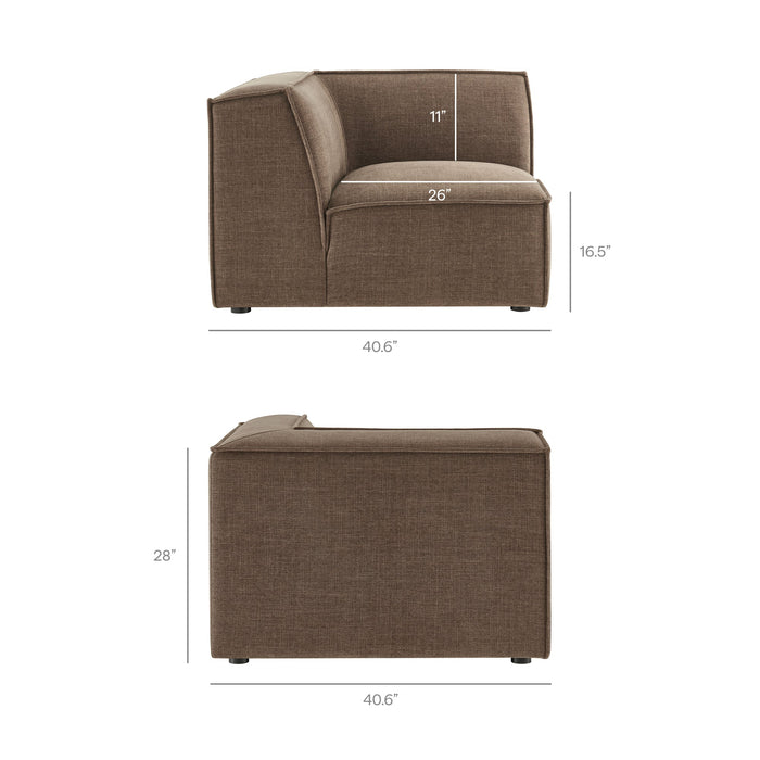Restore 5-Piece Performance Fabric Upholstered Modular L-Shaped Sofa sectional sofa back view