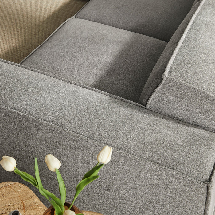 Restore 5-Piece Performance Fabric Upholstered Modular L-Shaped Sofa sectional sofa side view