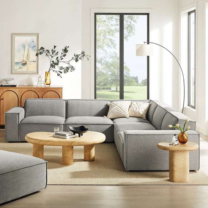 Restore 5-Piece Performance Fabric Upholstered Modular L-Shaped Sofa sectional sofa