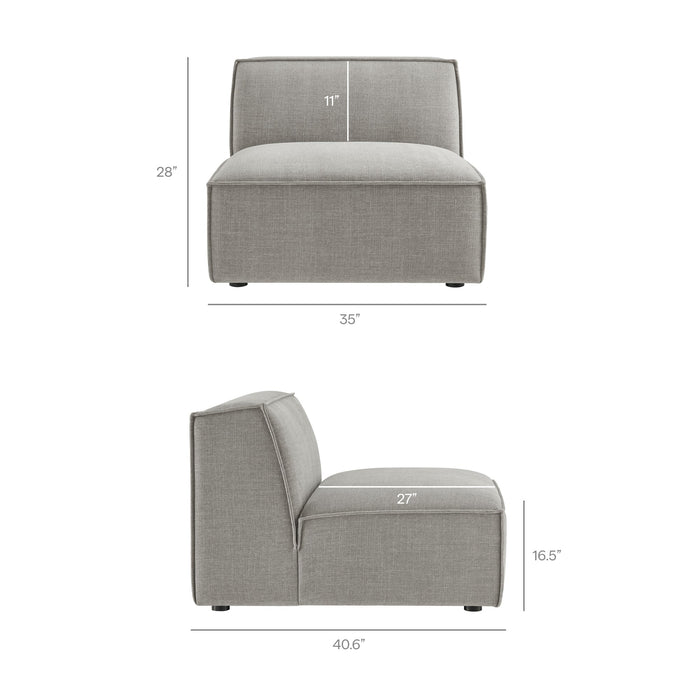 Restore 5-Piece Performance Fabric Upholstered Modular L-Shaped Sofa sectional sofa angle view