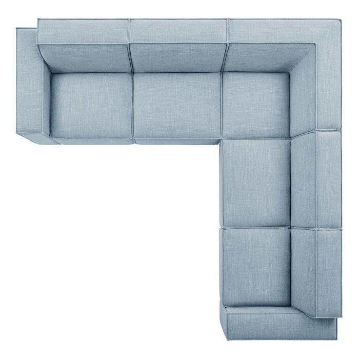 Restore 5-Piece Performance Fabric Upholstered Modular L-Shaped Sofa by Modway - view 24