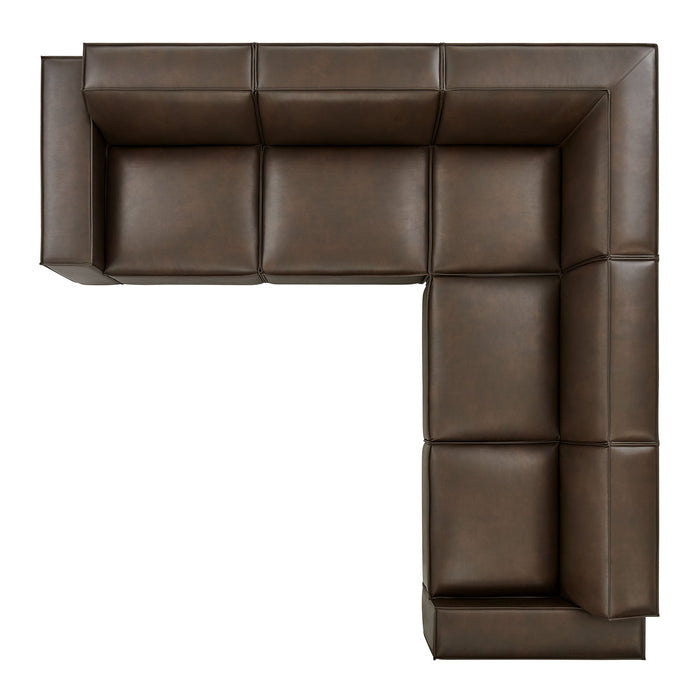 Restore 5-Piece Vegan Leather Modular L-Shaped Sofa by Modway - view 22