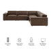 Restore 5-Piece Vegan Leather Modular L-Shaped Sofa by Modway - installation view