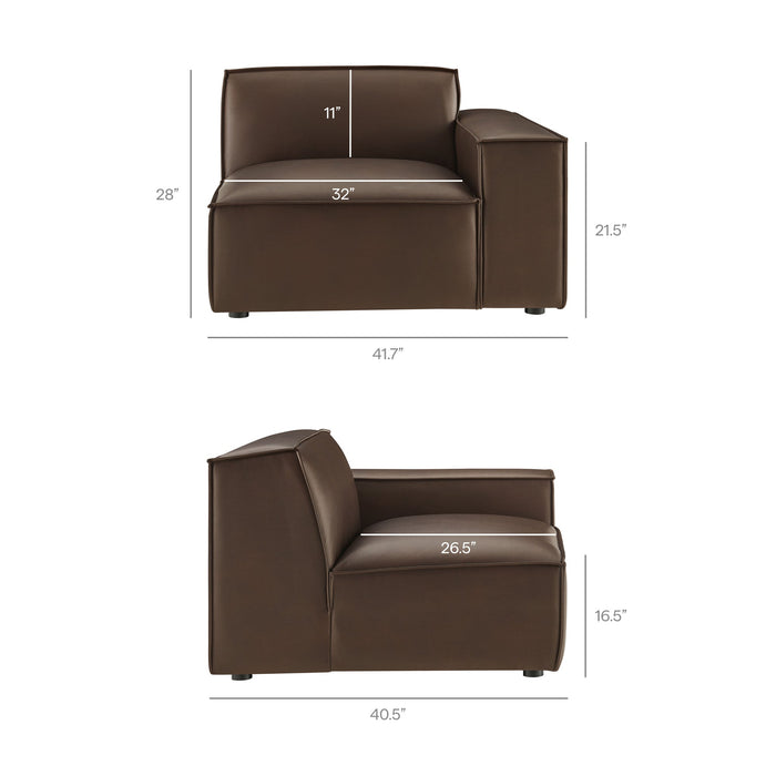 Restore 5-Piece Vegan Leather Modular L-Shaped Sofa by Modway - view 18
