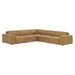 Restore 5-Piece Vegan Leather Modular L-Shaped Sofa by Modway - angle view