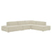 Restore 4-Piece Performance Fabric Upholstered Modular L-Shaped Armless Sectional Sofa by Modway - angle view