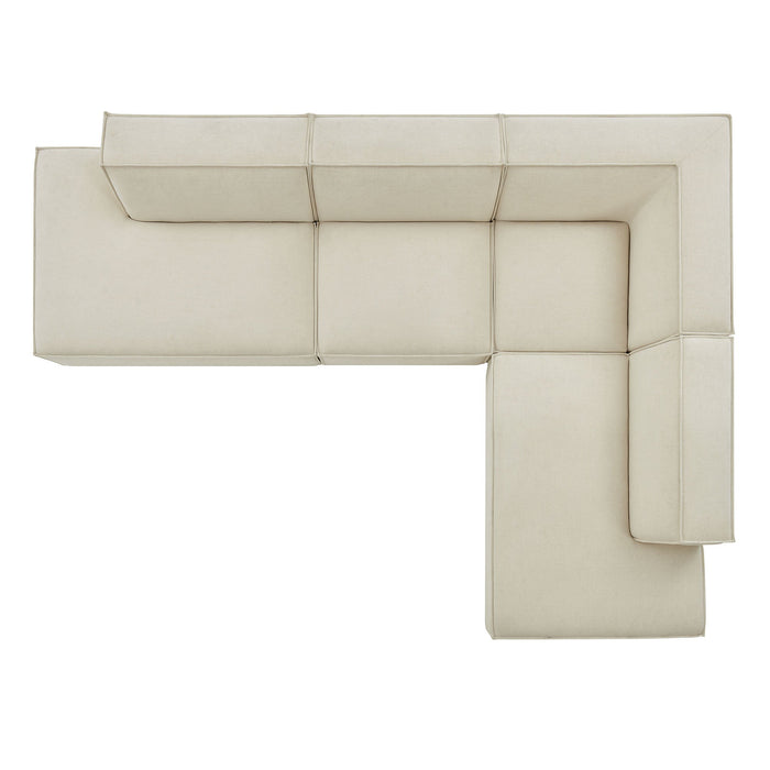 Restore 4-Piece Performance Fabric Upholstered Modular L-Shaped Armless Sectional Sofa by Modway - control panel detail