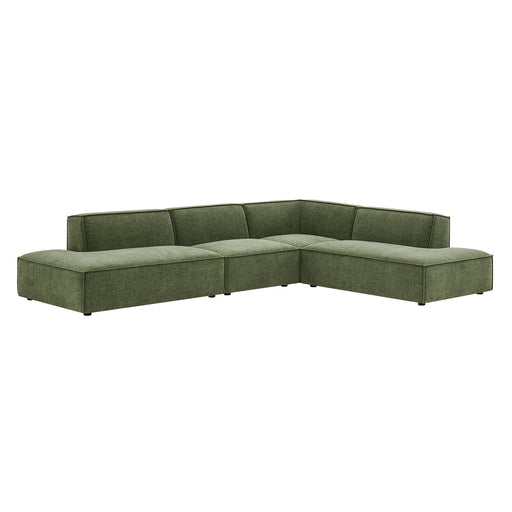 Restore 4-Piece Performance Fabric Upholstered Modular L-Shaped Armless Sectional Sofa by Modway - view 26