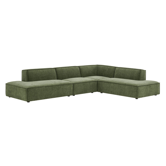 Restore 4-Piece Performance Fabric Upholstered Modular L-Shaped Armless Sectional Sofa by Modway - view 26