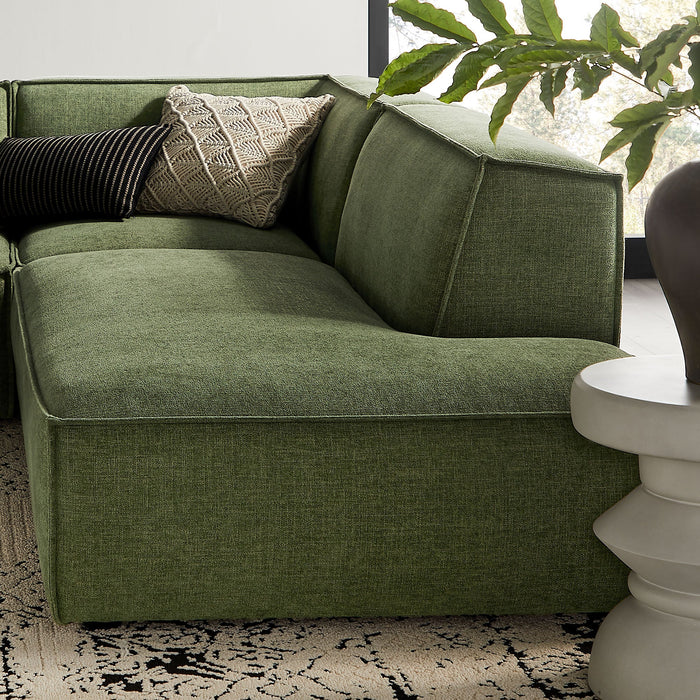 Restore 4-Piece Performance Fabric Upholstered Modular L-Shaped Armless Sectional Sofa sectional sofa