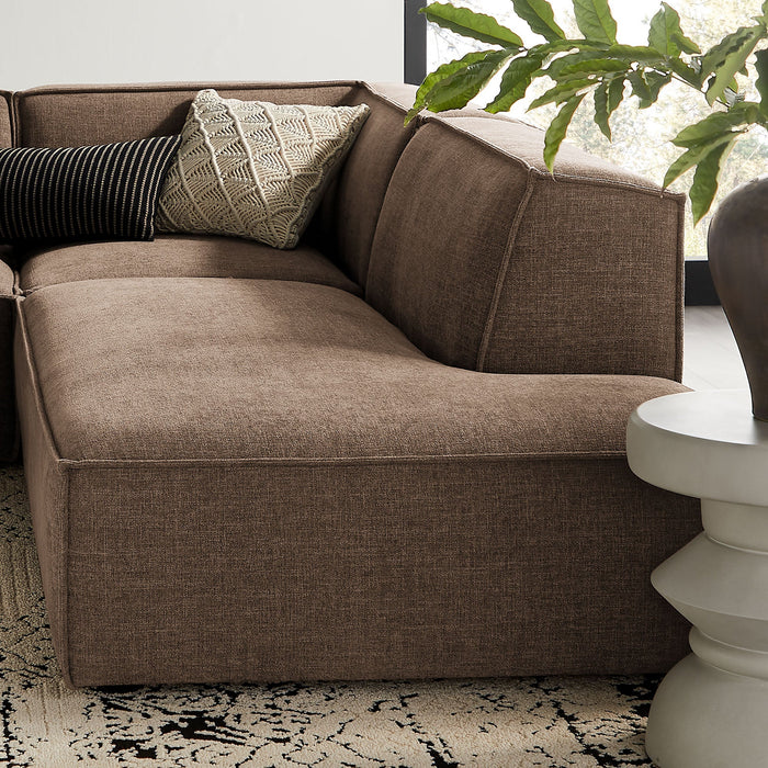 Restore 4-Piece Performance Fabric Upholstered Modular L-Shaped Armless Sectional Sofa sectional sofa