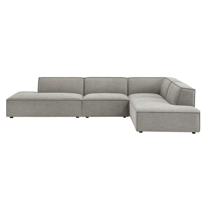 Restore 4-Piece Performance Fabric Upholstered Modular L-Shaped Armless Sectional Sofa sectional sofa back view
