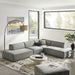 Restore 4-Piece Performance Fabric Upholstered Modular L-Shaped Armless Sectional Sofa sectional sofa dimensions and