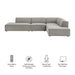 Restore 4-Piece Performance Fabric Upholstered Modular L-Shaped Armless Sectional Sofa sectional sofa back view