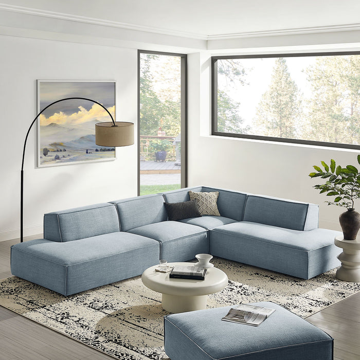 Restore 4-Piece Performance Fabric Upholstered Modular L-Shaped Armless Sectional Sofa by Modway - accessory view