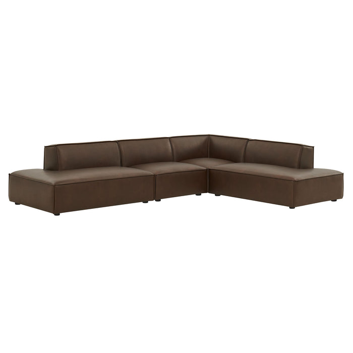 Restore 4-Piece Vegan Leather Modular L-Shaped Armless Sectional Sofa by Modway - accessory view