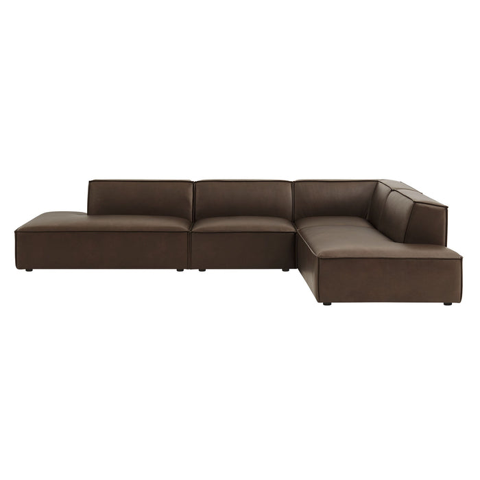 Restore 4-Piece Vegan Leather Modular L-Shaped Armless Sectional Sofa by Modway - view 21